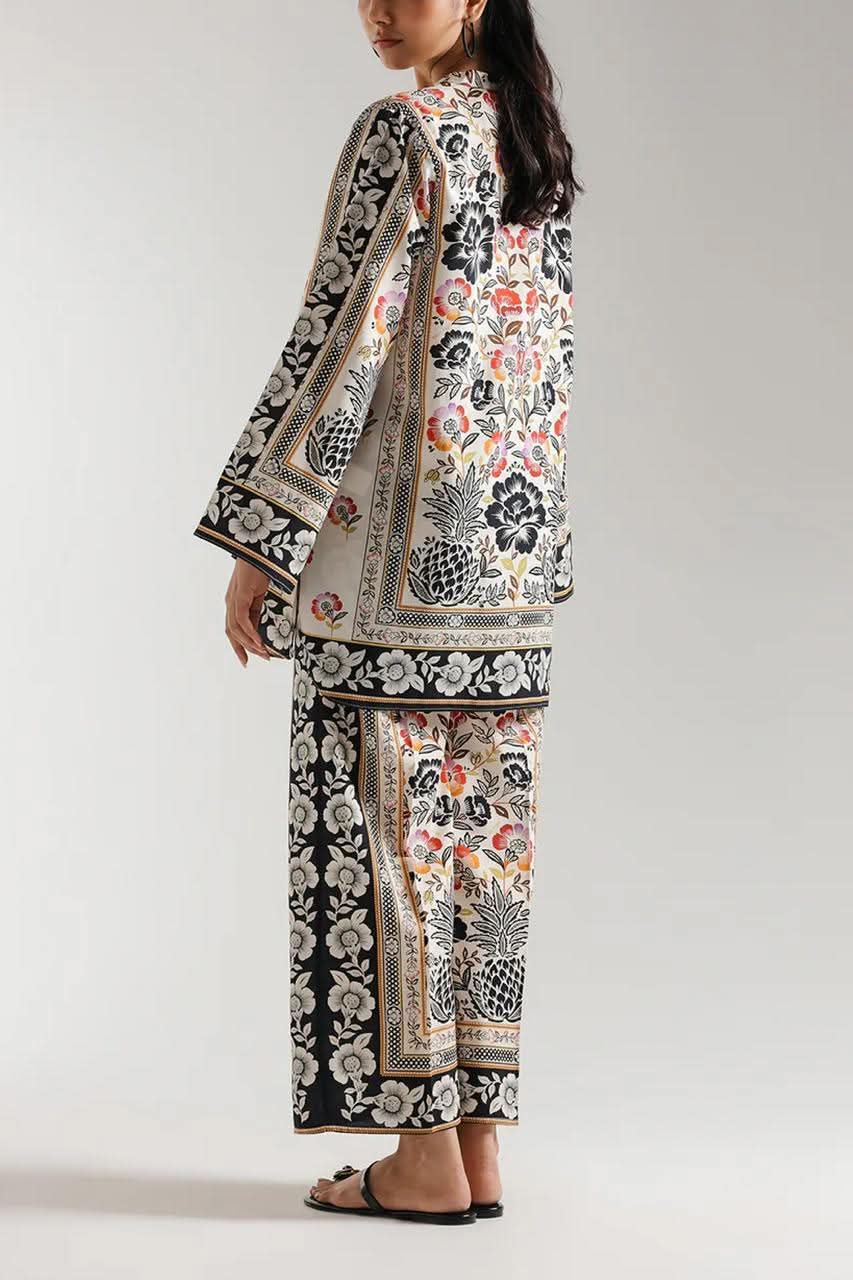 2 Piece printed shirt and trouser - Stitched