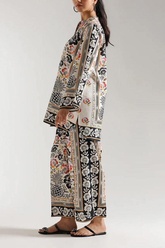 2 Piece printed shirt and trouser - Stitched