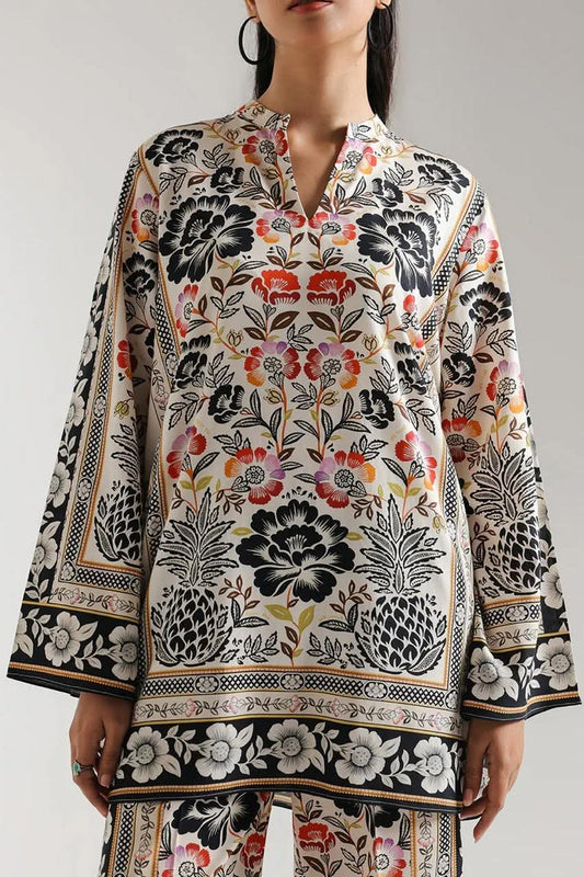 2 Piece printed shirt and trouser - Stitched