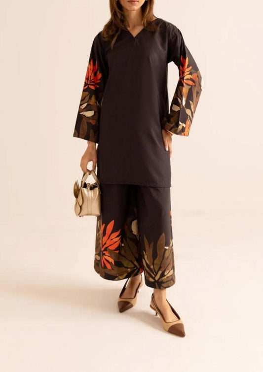 2 Piece printed shirt and trouser - Stitched
