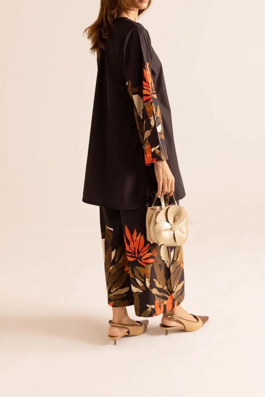 2 Piece printed shirt and trouser - Stitched