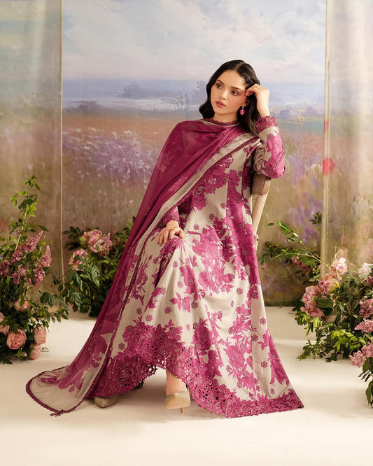 3 Piece Soft Dhnak Suit With Shawl
