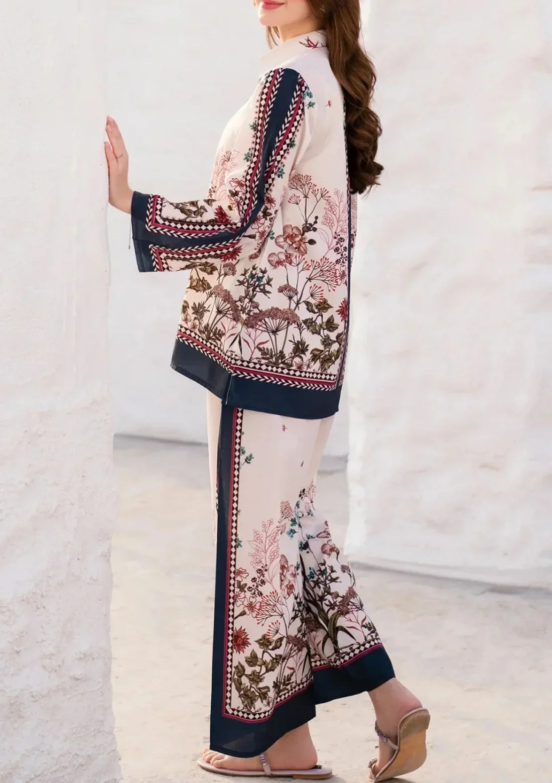 Stitched 2 Piece Printed Shirt and Trouser