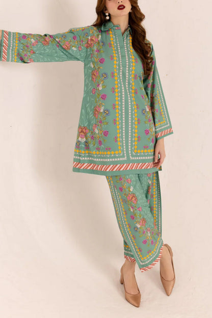 Women’s Stitched 2 Piece Set – Printed Shirt with Trouser