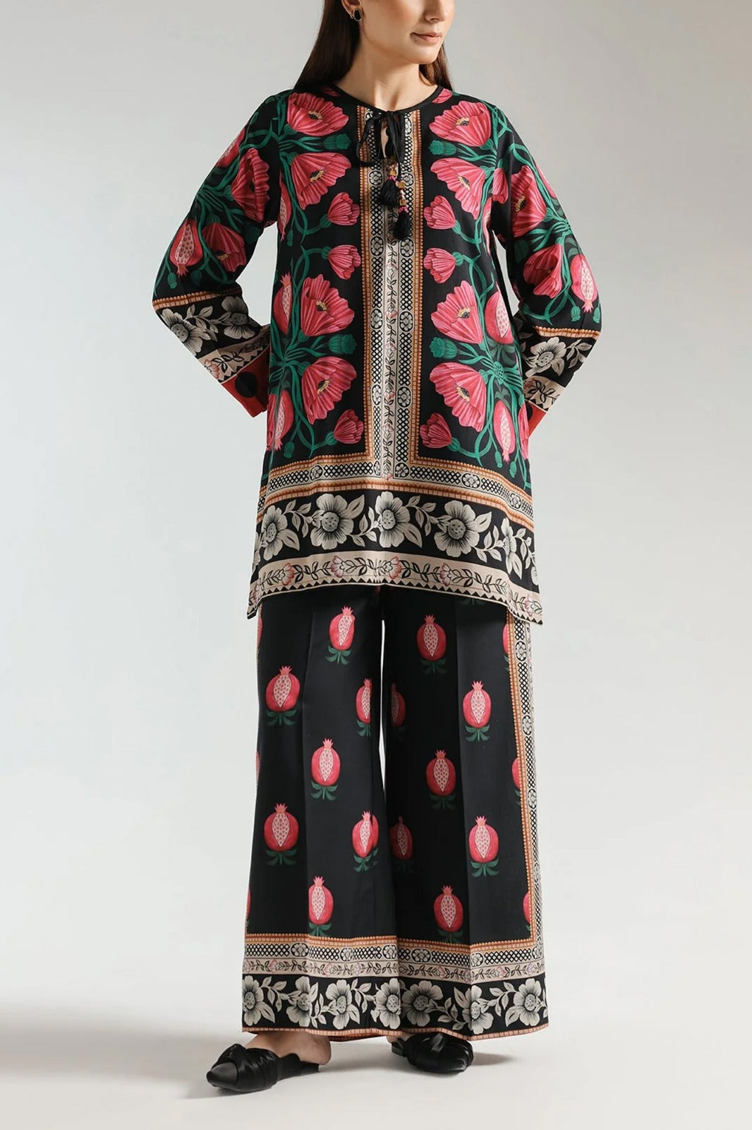 2 Piece printed shirt and printed trouser - Stitched