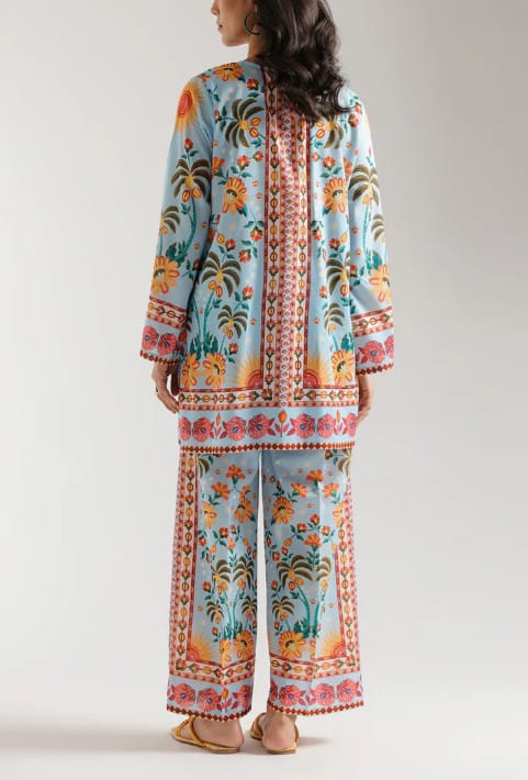 2 piece printed shirt and printed trouser