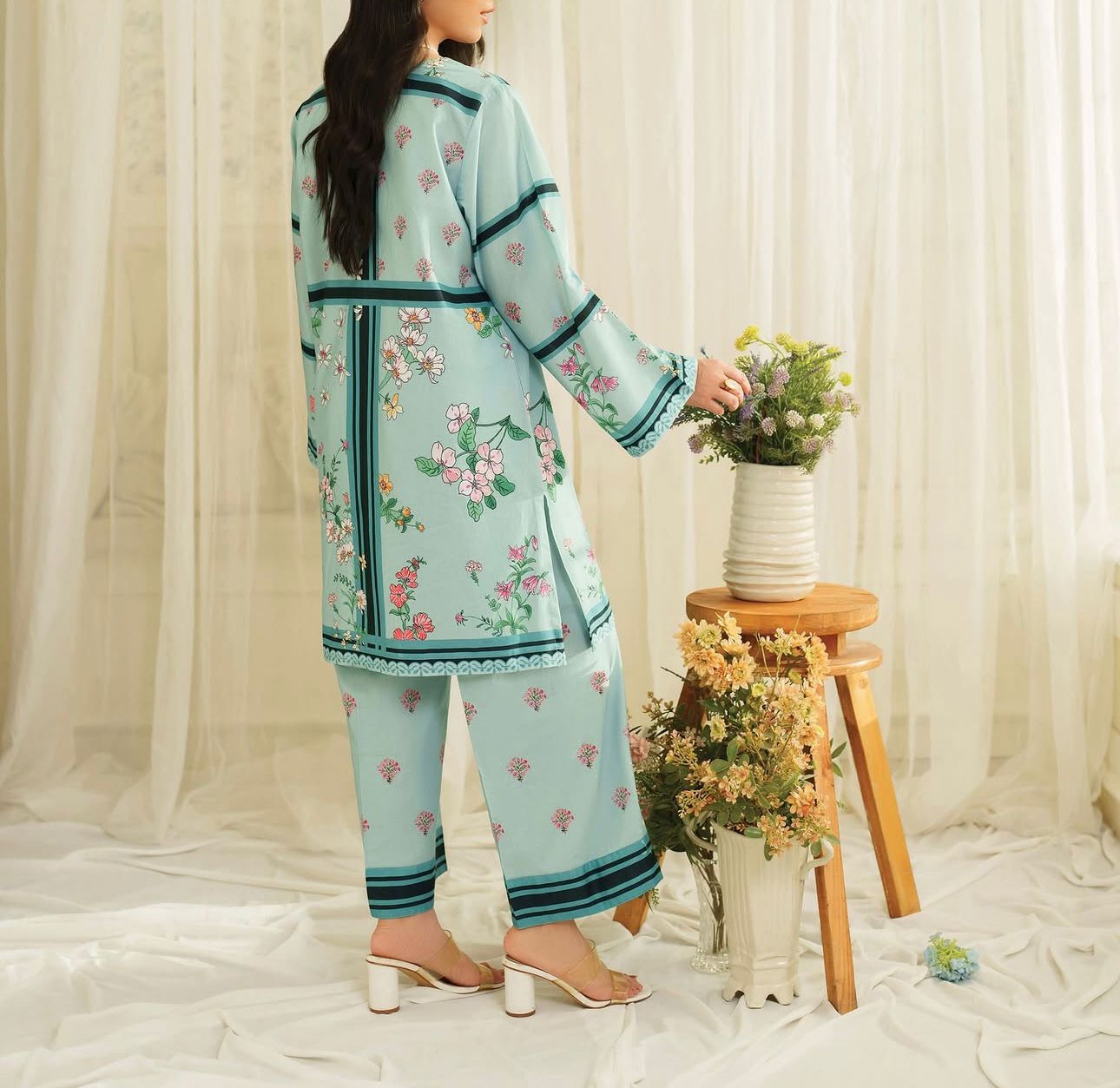 2 piece printed shirt and printed trouser