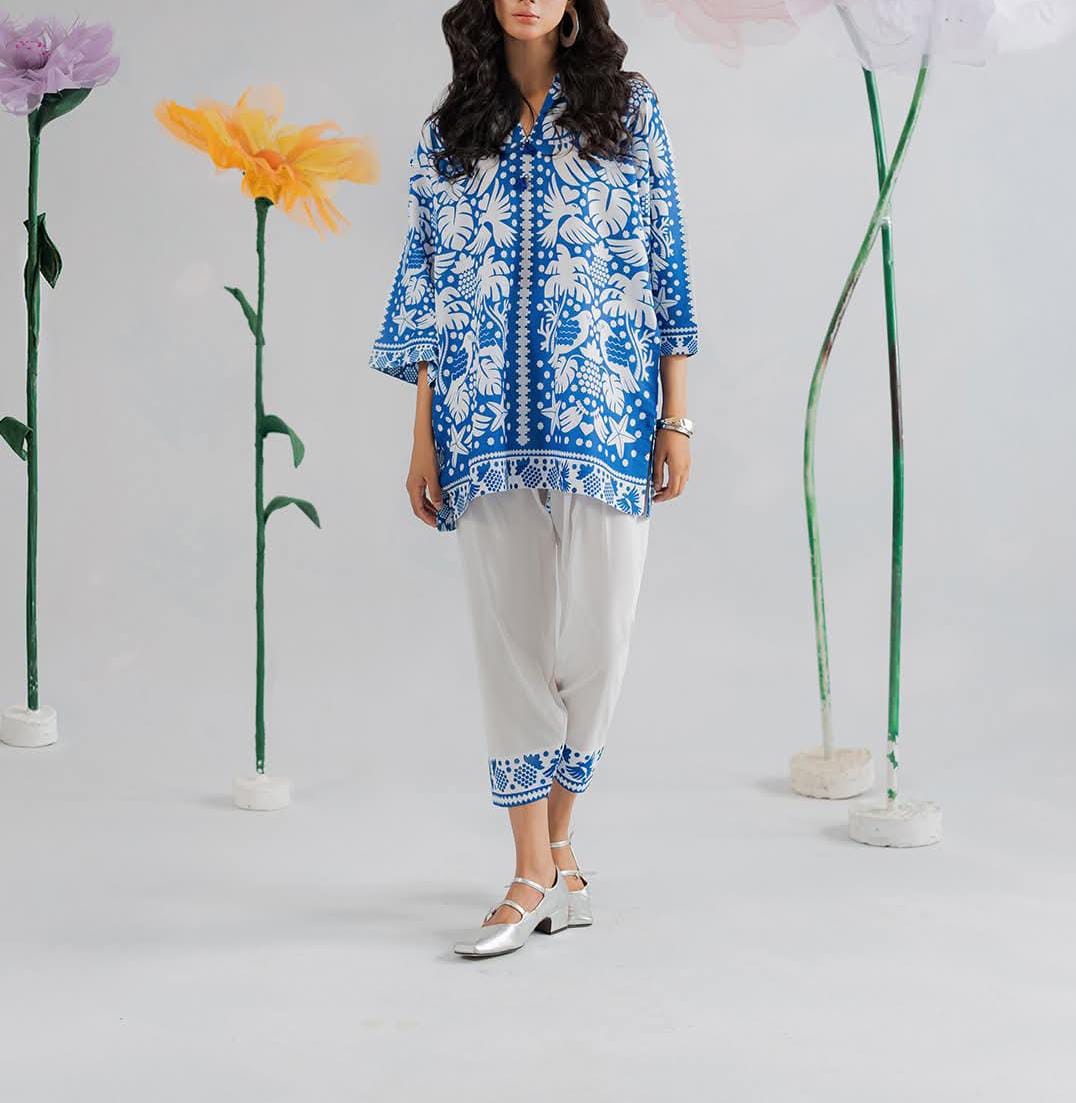 2 piece printed shirt and printed trouser Stitched