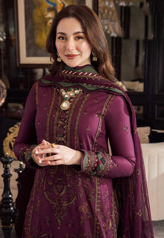 3 Piece Dhank Suit With Shawl